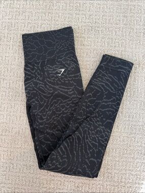 Gymshark Black Animal-Print Seamless Leggings